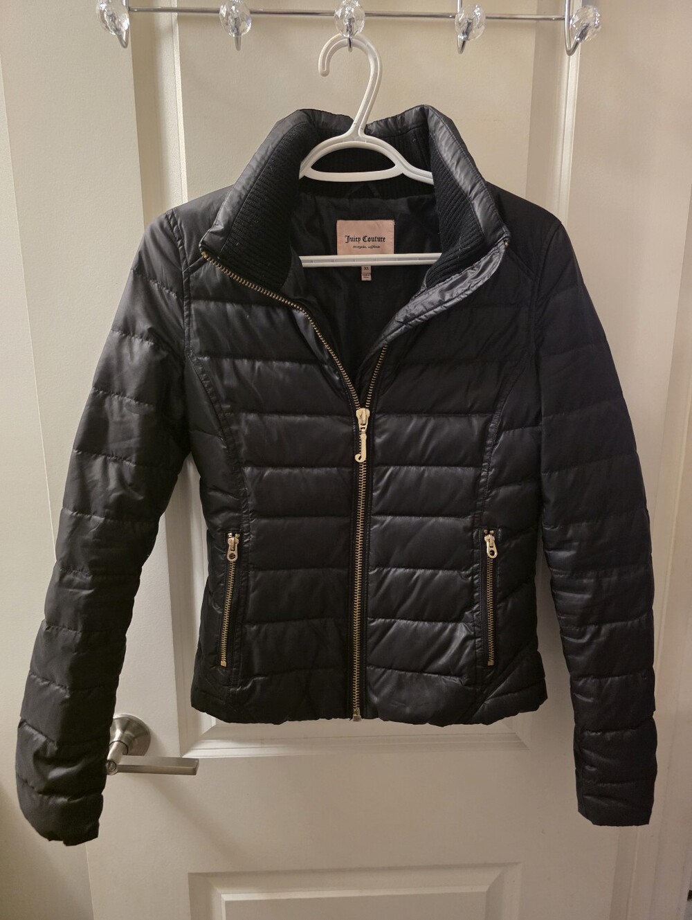 Juicy Couture Women's Black Quilted Puffer Jacket